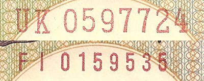 Типы серийных номеров on Вьетнам 100 донгов 1980 banknotes