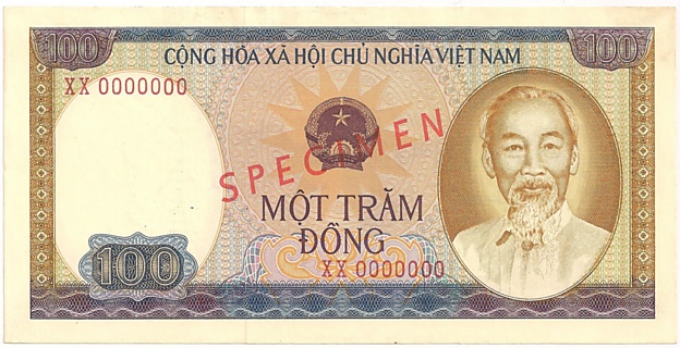 Вьетнам банкнота 100 донгов 1980 specimen, лицо