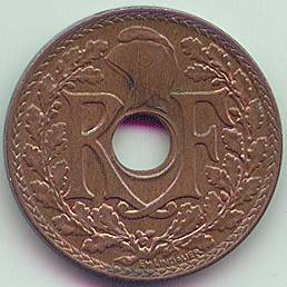 Французский Индокитай 1/2 цента 1940 монета, аверс