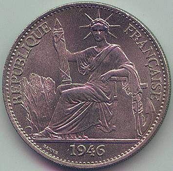 Французский Индокитай 50 центов 1946 монета, аверс