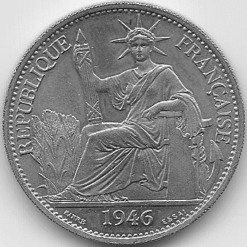 Французский Индокитай 50 центов 1946 essai монета, аверс